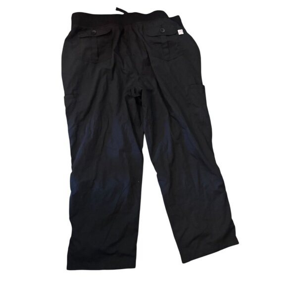 Peaches Uniforms Womens Black Cargo Scrub Pants 2XL Polyester/Cotton Blend - Picture 3 of 5